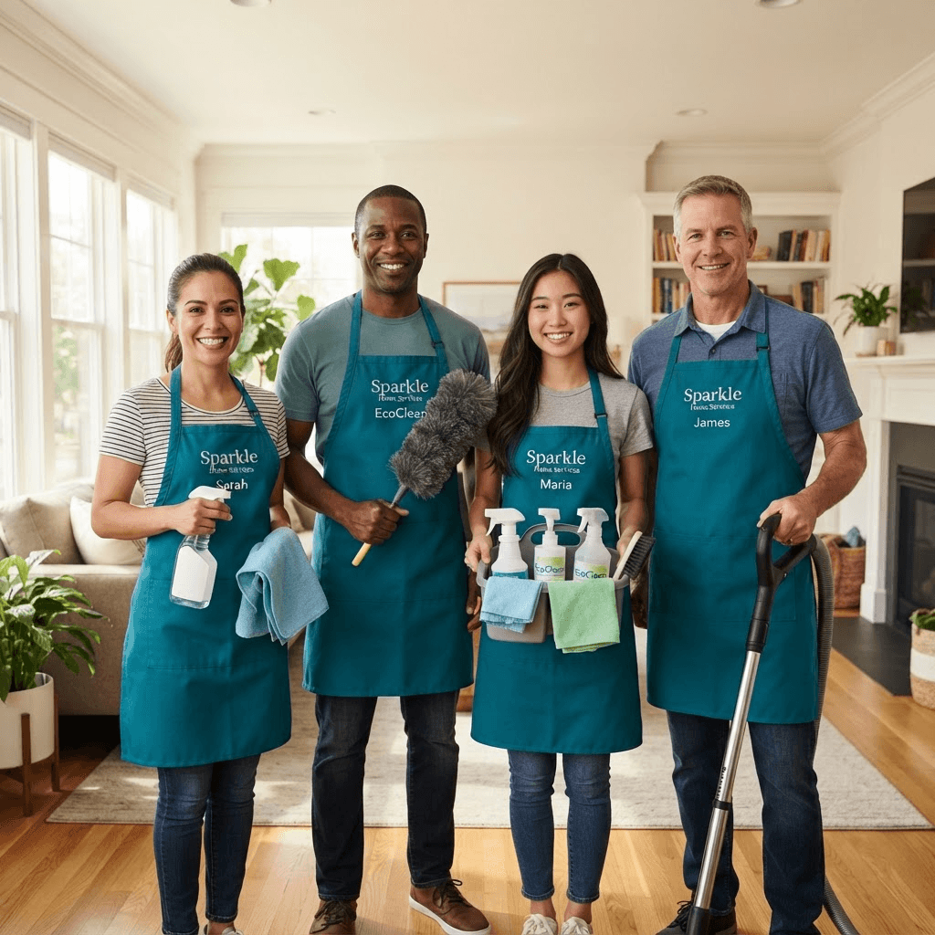 Best Home Cleaning cleaning team standing together outside a Fairfax home