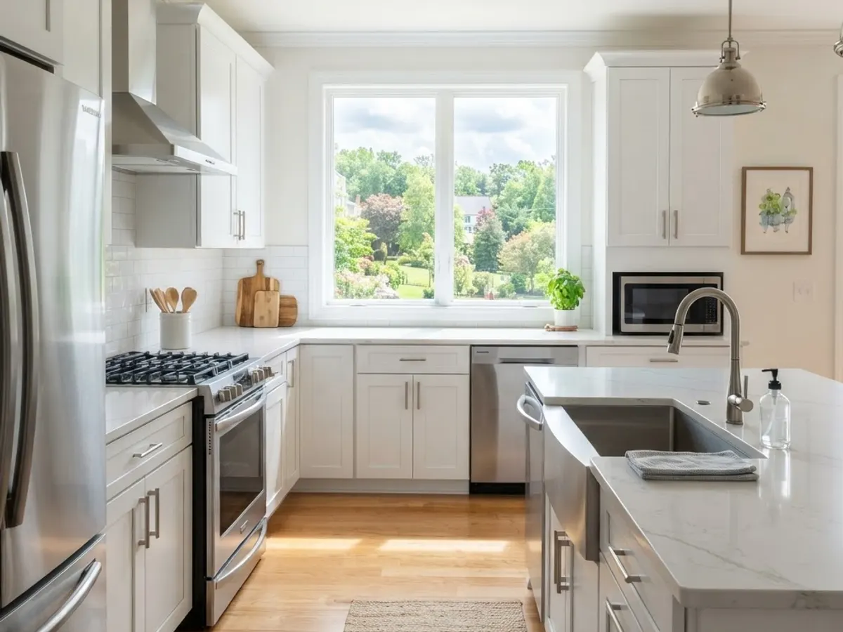 Maid service in Fairfax, VA Immaculate kitchen cleaned by a maid service in Fairfax, VA